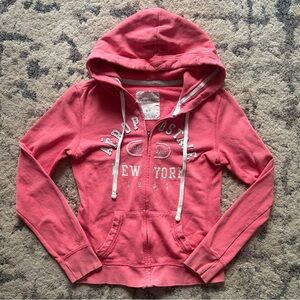 Vintage Aeropostale Pink Zip Up Hoodie